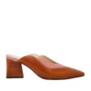 LUNA 50 - Caramelo Y Rosa Regina Romero Zapato Zapatilla Mule Tacon Bajo Para Dama En Piel