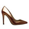 REGINA PUMP 105 - Bronce Regina Romero Zapato Zapatilla Tacon Alto Para Dama En Piel