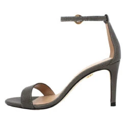 CLAUDINE 85 - Gris Regina Romero Zapato Sandalia Zapatilla Tacon Alto Para Dama En Piel -Ofertas Pasos Y Bolsos Tienda Regina Romero zapatilla sandalia Claudine100 lizard gris 3