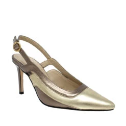 MILAN 75 - Seda Y Oro Regina Romero Zapato Zapatilla Tacon Alto Para Dama En Piel -Ofertas Pasos Y Bolsos Tienda Regina Romero zapatilla sandalia MIlan seda piel 3