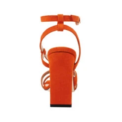 PIA 100 Edicion Limitada - Gamuza Naranja Regina Romero Zapato Sandalia Zapatilla Tacon Alto Para Dama En Piel -Ofertas Pasos Y Bolsos Tienda Regina Romero zapatilla sandalia Pia100 ante naranja 5