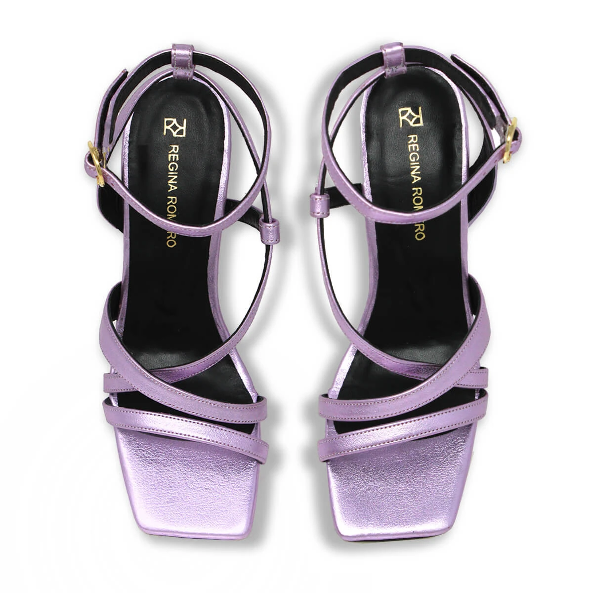 PIA 100 - Rosa Metalico Regina Romero Zapato Sandalia Zapatilla Tacon Alto Para Dama En Piel 3 PIA 100 - Rosa Metalico Regina Romero Zapato Sandalia Zapatilla Tacon Alto Para Dama En Piel - Imagen 3