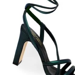 JULIETTE 100 - Verde Ahumado Regina Romero Zapato Sandalia Zapatilla Tacon Alto Para Dama En Piel -Ofertas Pasos Y Bolsos Tienda Regina Romero zapatilla sandalia plataforma Juliette verde piel 5