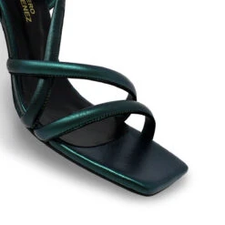 JULIETTE 100 - Verde Ahumado Regina Romero Zapato Sandalia Zapatilla Tacon Alto Para Dama En Piel -Ofertas Pasos Y Bolsos Tienda Regina Romero zapatilla sandalia plataforma Juliette verde piel 6