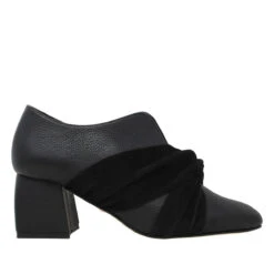 ALFONSINA 50 - Negro Regina Romero Zapato Zapatilla Tacon Bajo Para Dama En Piel