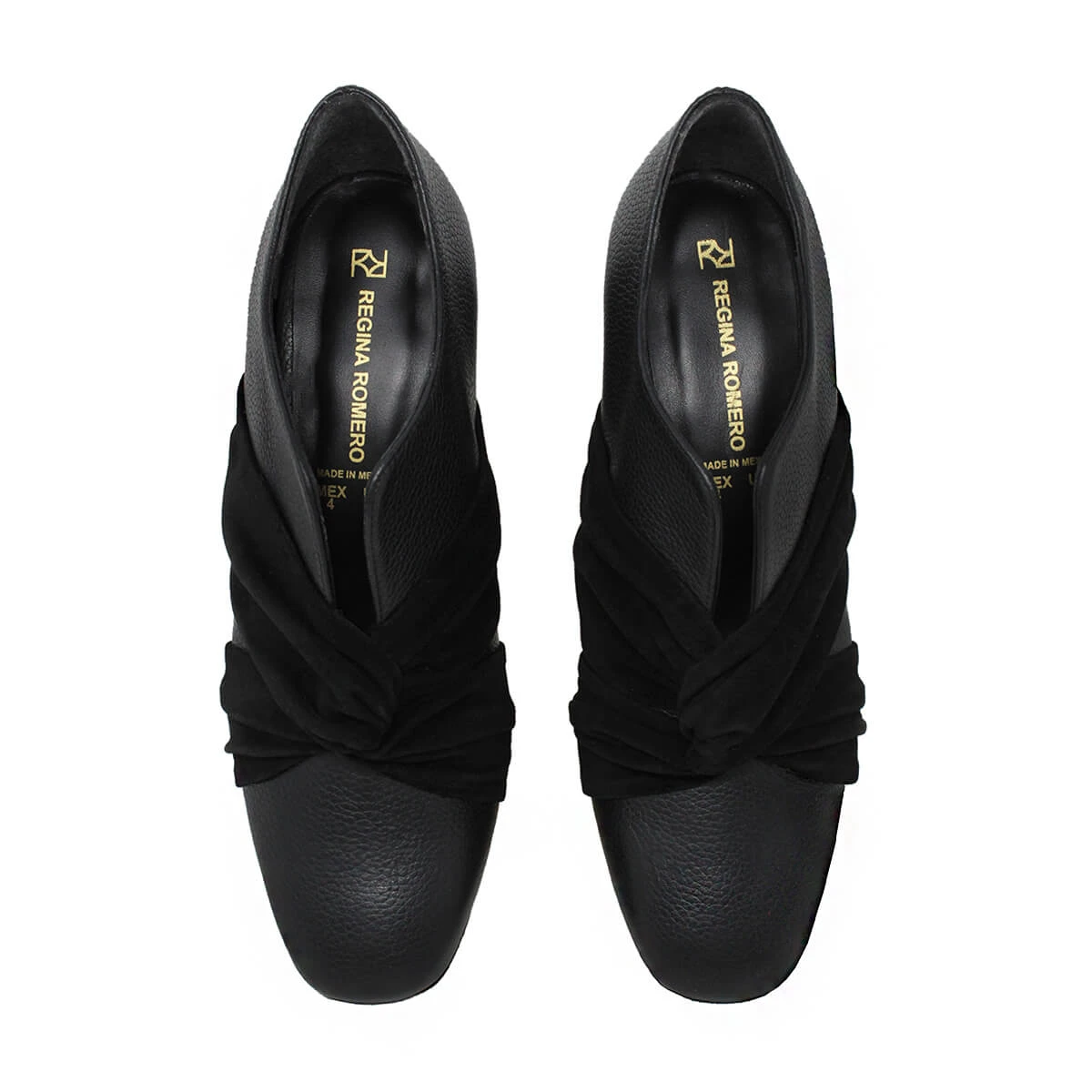 ALFONSINA 50 - Negro Regina Romero Zapato Zapatilla Tacon Bajo Para Dama En Piel 3 ALFONSINA 50 - Negro Regina Romero Zapato Zapatilla Tacon Bajo Para Dama En Piel - Imagen 3