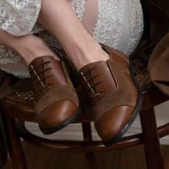 KEYLA - Tan Regina Romero Zapato Bostoniano De Piso Para Dama En Piel -Ofertas Pasos Y Bolsos Tienda Regina Romero zapato bostoniano de piso Keyla tan ante piel 7