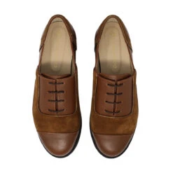 KEYLA - Tan Regina Romero Zapato Bostoniano De Piso Para Dama En Piel -Ofertas Pasos Y Bolsos Tienda Regina Romero zapato bostoniano de piso Keyla tan piel 6