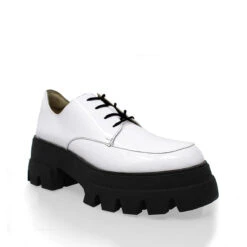 KRYSTA 65 - Charol Blanco Regina Romero Zapato Bostoniano Urbano Sport Para Dama En Piel -Ofertas Pasos Y Bolsos Tienda Regina Romero zapato bostoniano plataforma Krysta charol blanco piel 3