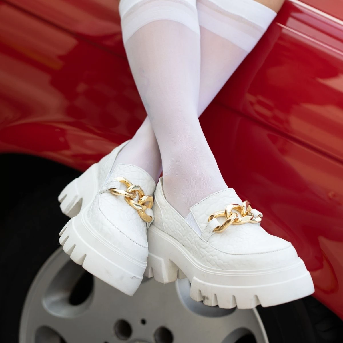 RAQUEL 65 - Blanco Regina Romero Zapato Bostoniano Urbano Sport Para Dama En Piel - Imagen 2