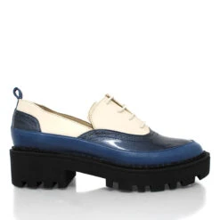 REESE 45 - Azul Regina Romero Zapato Bostoniano Urbano Sport Para Dama En Piel