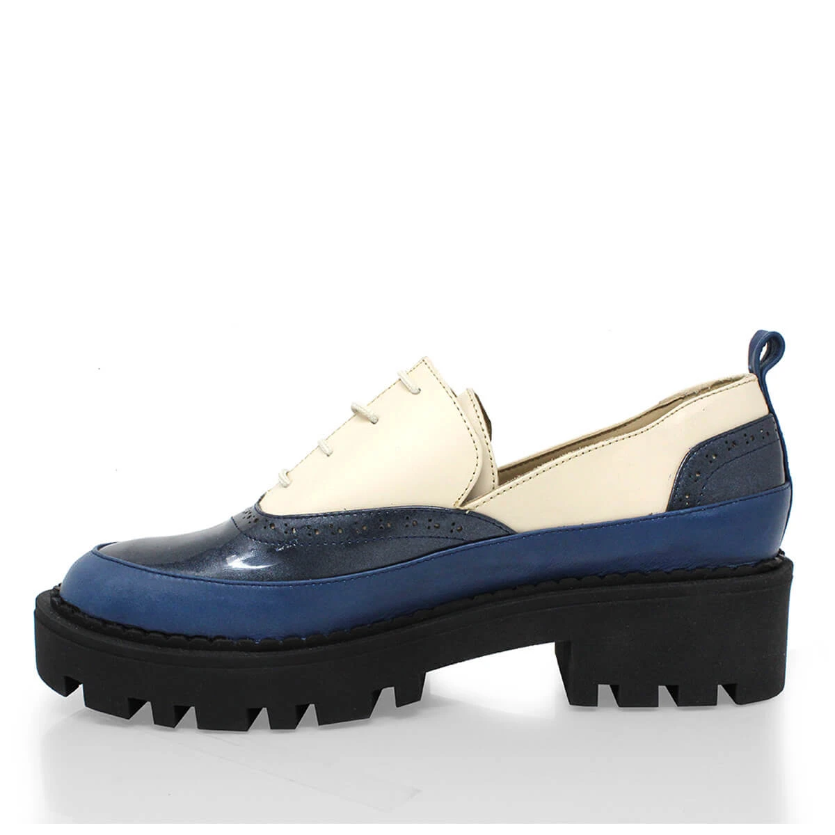 REESE 45 - Azul Regina Romero Zapato Bostoniano Urbano Sport Para Dama En Piel - Imagen 4