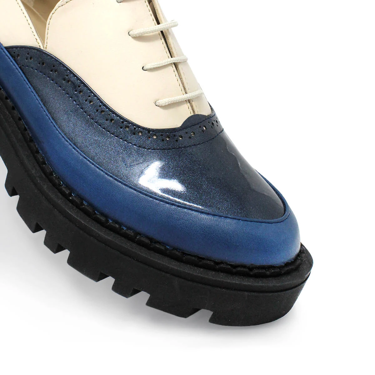 REESE 45 - Azul Regina Romero Zapato Bostoniano Urbano Sport Para Dama En Piel - Imagen 6