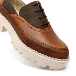 REESE 45 Edicion Limitada - Cafe Regina Romero Zapato Bostoniano Urbano Sport Para Dama En Piel -Ofertas Pasos Y Bolsos Tienda Regina Romero zapato bostoniano urbano sport Reese 45 cafe piel 5