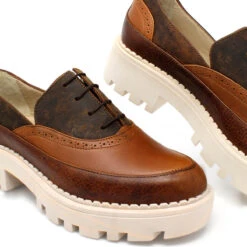 REESE 45 Edicion Limitada - Cafe Regina Romero Zapato Bostoniano Urbano Sport Para Dama En Piel -Ofertas Pasos Y Bolsos Tienda Regina Romero zapato bostoniano urbano sport Reese 45 cafe piel 7