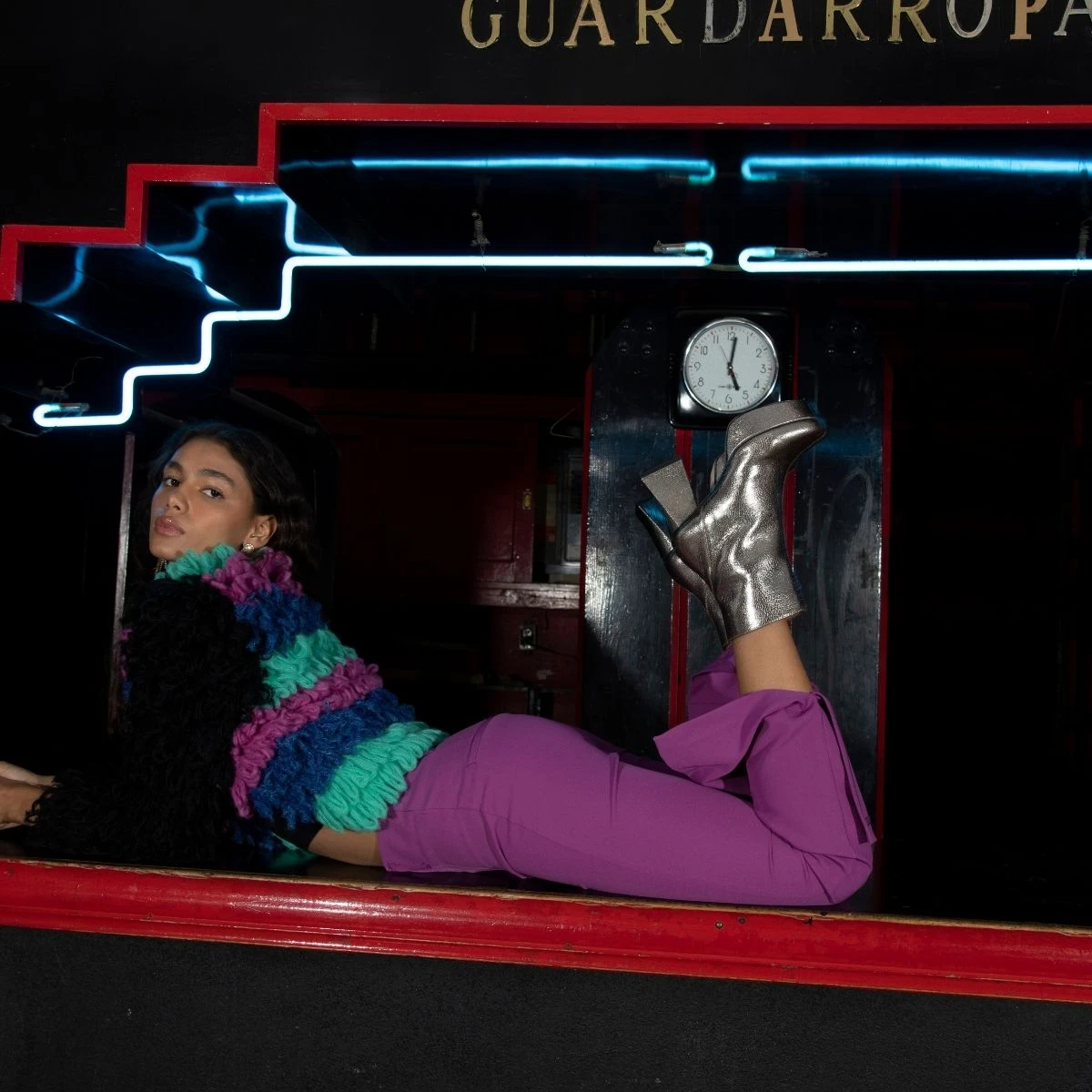 INGRID 95 - Antimonio Regina Romero Zapato Bota Botin Plataforma Tacon Alto Para Dama En Piel 8 INGRID 95 - Antimonio Regina Romero Zapato Bota Botin Plataforma Tacon Alto Para Dama En Piel - Imagen 8