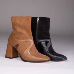 IRINA 75 - Tan Regina Romero Zapato Bota Botin Tacon Alto Para Dama En Piel -Ofertas Pasos Y Bolsos Tienda Regina Romero zapato bota botin plataforma tacon alto Irina 75 tan ante harol piel 8