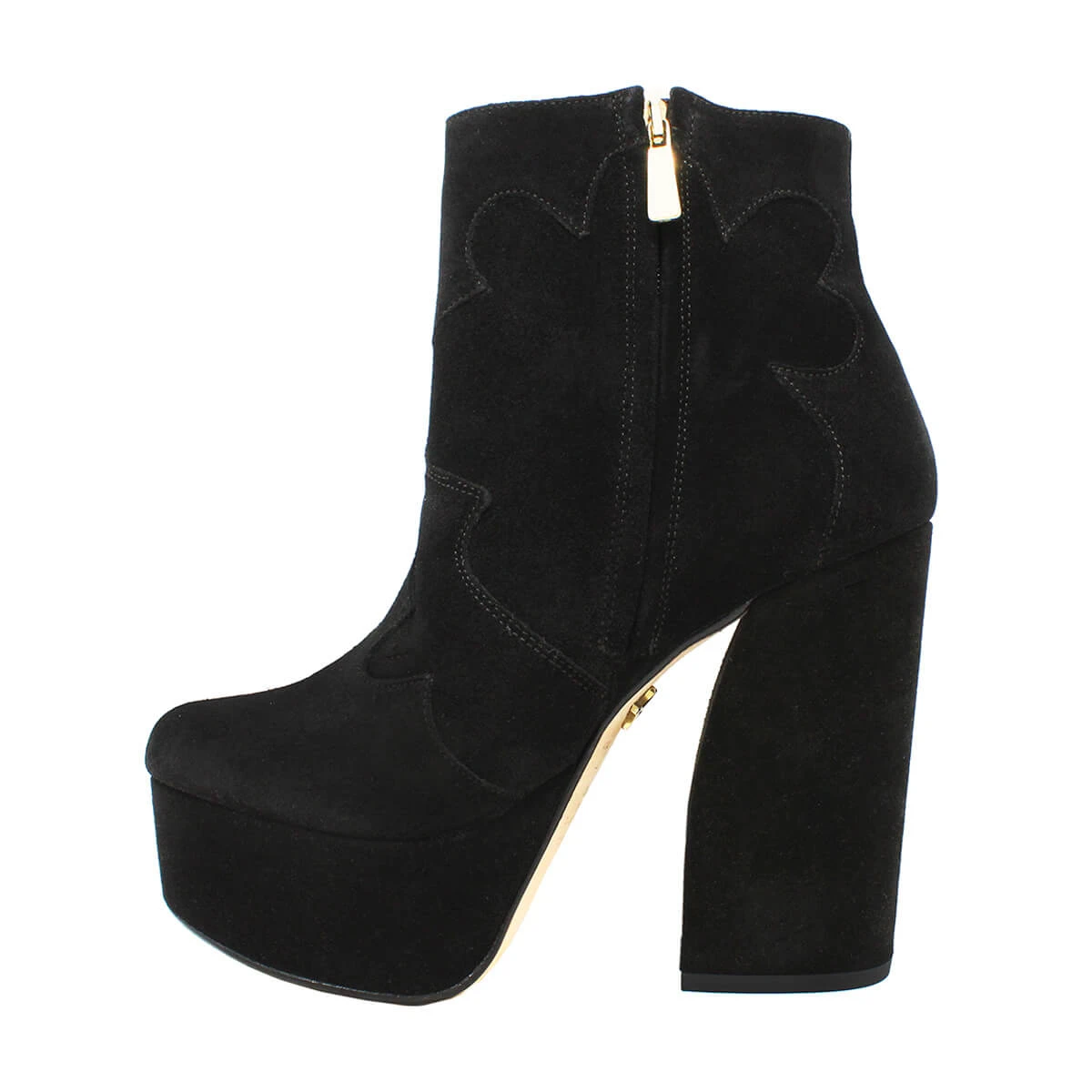 TELMA 135 - Gamuza Negro Regina Romero Zapato Bota Botin Plataforma Tacon Alto Para Dama En Piel - Imagen 5