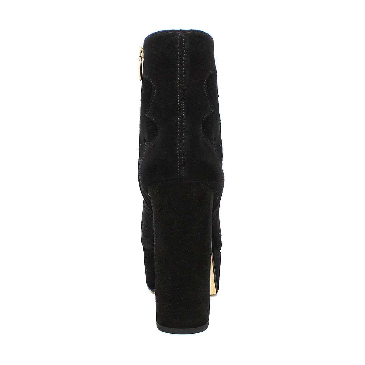 TELMA 135 - Gamuza Negro Regina Romero Zapato Bota Botin Plataforma Tacon Alto Para Dama En Piel - Imagen 6