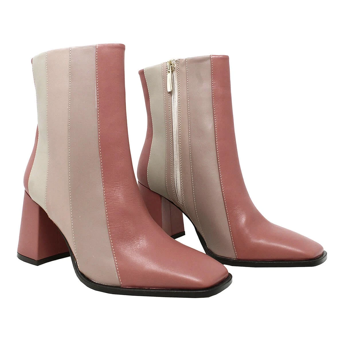 GAIA 75 - Mix Rose Regina Romero Zapato Bota Botin Tacon Alto Para Dama En Piel 3 GAIA 75 - Mix Rose Regina Romero Zapato Bota Botin Tacon Alto Para Dama En Piel - Imagen 3