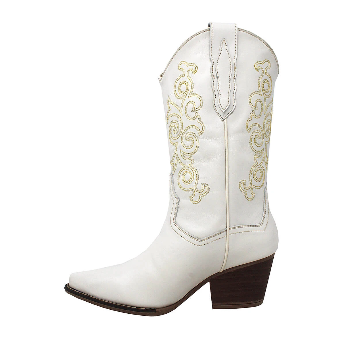 ANETTE 60 - Blanco Regina Romero Zapato Bota Botin Tacon Bajo Para Dama En Piel - Imagen 5