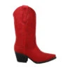 ANETTE 60 - Rojo Regina Romero Zapato Bota Botin Tacon Bajo Para Dama En Piel