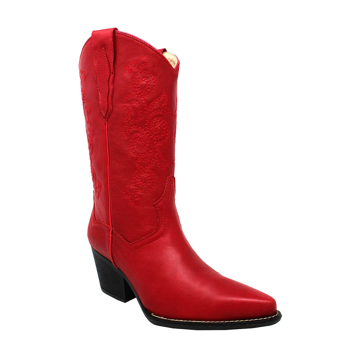 ANETTE 60 - Rojo Regina Romero Zapato Bota Botin Tacon Bajo Para Dama En Piel 3 ANETTE 60 - Rojo Regina Romero Zapato Bota Botin Tacon Bajo Para Dama En Piel - Imagen 3