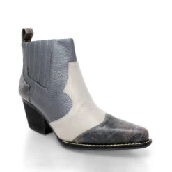 MADDIE 60 Edicion Limitada - Gris Metalico Regina Romero Zapato Bota Botin Tacon Bajo Para Dama En Piel -Ofertas Pasos Y Bolsos Tienda Regina Romero zapato bota botin tacon bajo Maddie 60 gris metalico piel 2