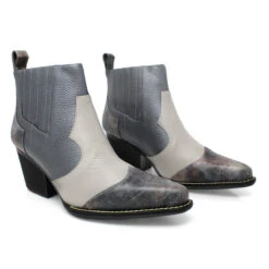 MADDIE 60 Edicion Limitada - Gris Metalico Regina Romero Zapato Bota Botin Tacon Bajo Para Dama En Piel -Ofertas Pasos Y Bolsos Tienda Regina Romero zapato bota botin tacon bajo Maddie 60 gris metalico piel 6