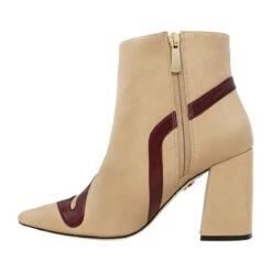 GALAXY 75 - Beige Y Vino Regina Romero Zapato Bota Botin Tacon Alto Para Dama En Piel -Ofertas Pasos Y Bolsos Tienda Regina Romero zapato botin bota Galaxy piel beige y vino 3 9c7102f7 5c7b 4d54 8ad3 2b6fb001423d