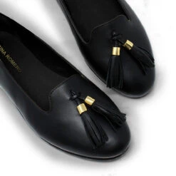 POLINA - Negro Regina Romero Zapato Flat Balerina De Piso Para Dama En Piel -Ofertas Pasos Y Bolsos Tienda Regina Romero zapato flat Polina negro piel 8