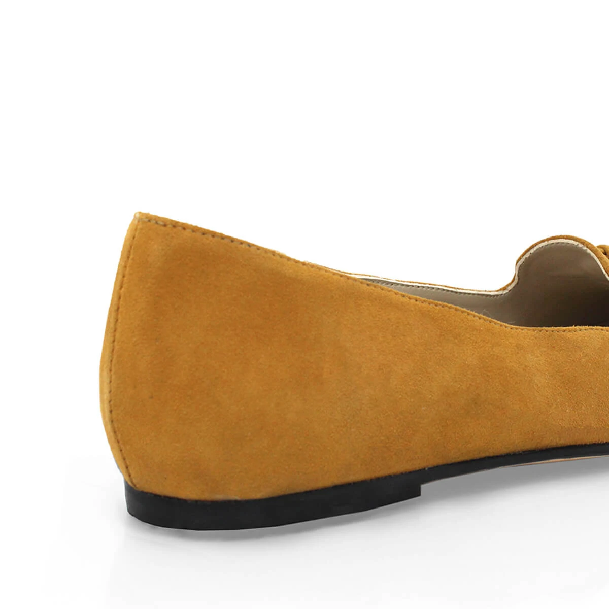 POLINA - Mostaza Regina Romero Zapato Flat Balerina De Piso Para Dama En Piel - Imagen 6