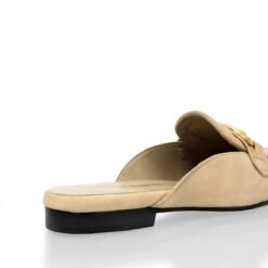 CINDY - Vainilla Regina Romero Zapato Flat Mule De Piso Para Dama En Piel -Ofertas Pasos Y Bolsos Tienda Regina Romero zapato flat mule de piso Cindy vainilla piel 4