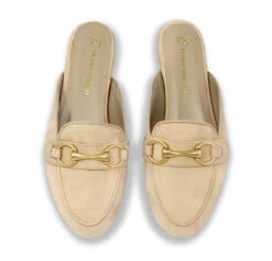 CINDY - Vainilla Regina Romero Zapato Flat Mule De Piso Para Dama En Piel -Ofertas Pasos Y Bolsos Tienda Regina Romero zapato flat mule de piso Cindy vainilla piel 6