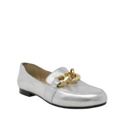 ALINE - Plata Regina Romero Zapato Mocasin De Piso Para Dama En Piel -Ofertas Pasos Y Bolsos Tienda Regina Romero zapato mocasin Aline piel plata 2