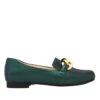 ALINE - Verde Obscuro Regina Romero Zapato Mocasin De Piso Para Dama En Piel