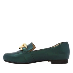ALINE - Verde Obscuro Regina Romero Zapato Mocasin De Piso Para Dama En Piel -Ofertas Pasos Y Bolsos Tienda Regina Romero zapato mocasin Aline piel verde oscuro 3