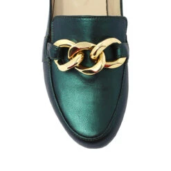 ALINE - Verde Obscuro Regina Romero Zapato Mocasin De Piso Para Dama En Piel -Ofertas Pasos Y Bolsos Tienda Regina Romero zapato mocasin Aline piel verde oscuro 5