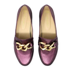 ALINE - Vino Regina Romero Zapato Mocasin De Piso Para Dama En Piel -Ofertas Pasos Y Bolsos Tienda Regina Romero zapato mocasin Aline piel vino 6