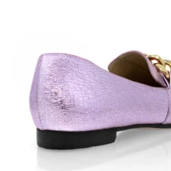 ALINE - Rosa Claro Regina Romero Zapato Mocasin De Piso Para Dama En Piel -Ofertas Pasos Y Bolsos Tienda Regina Romero zapato mocasin de piso Aline rosa metalico piel 4