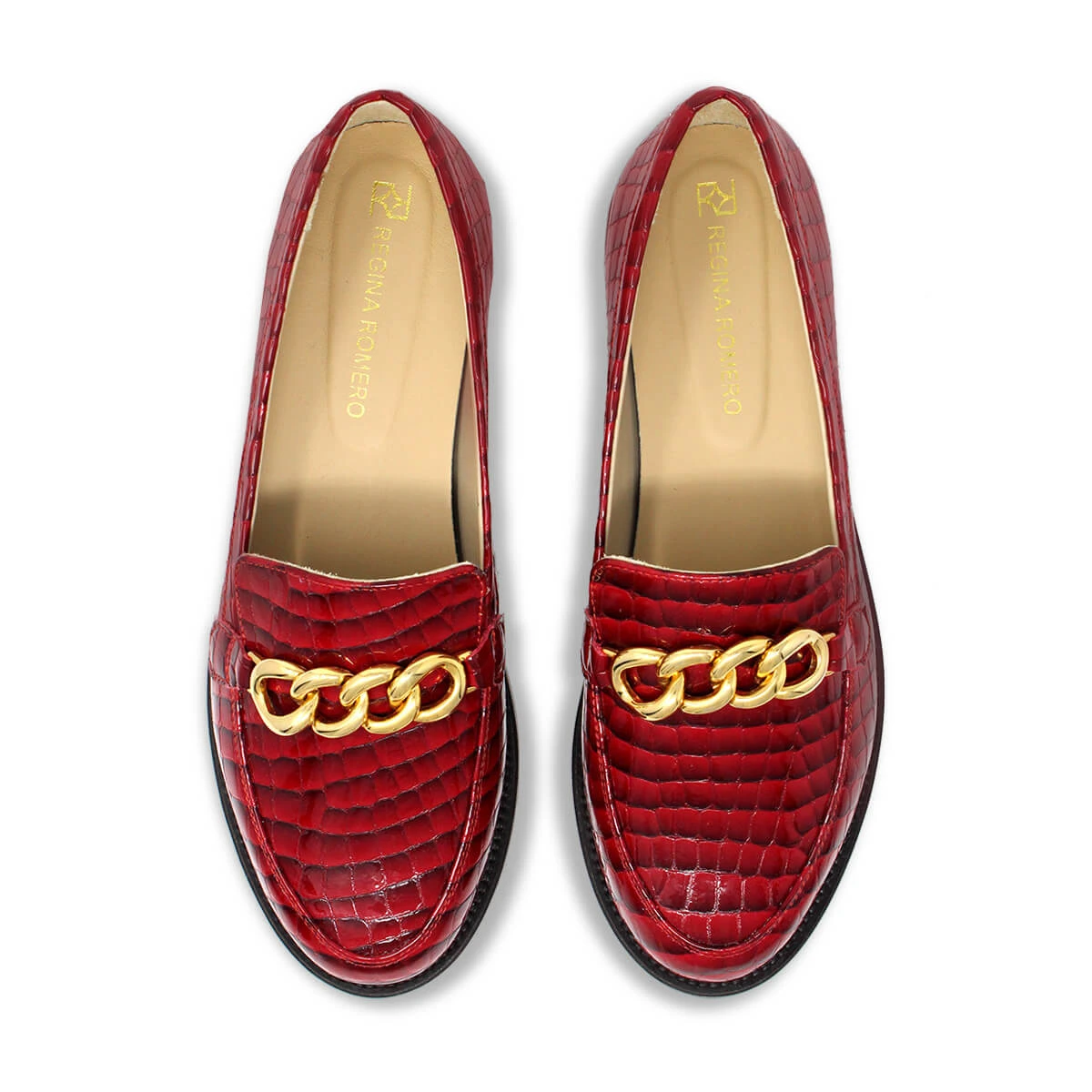 CONY - Charol Rojo Regina Romero Zapato Mocasin De Piso Para Dama En Piel 3 CONY - Charol Rojo Regina Romero Zapato Mocasin De Piso Para Dama En Piel - Imagen 3