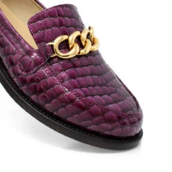 CONY - Charol Malva Regina Romero Zapato Mocasin De Piso Para Dama En Piel -Ofertas Pasos Y Bolsos Tienda Regina Romero zapato mocasin de piso Cony malva croco charol piel 5