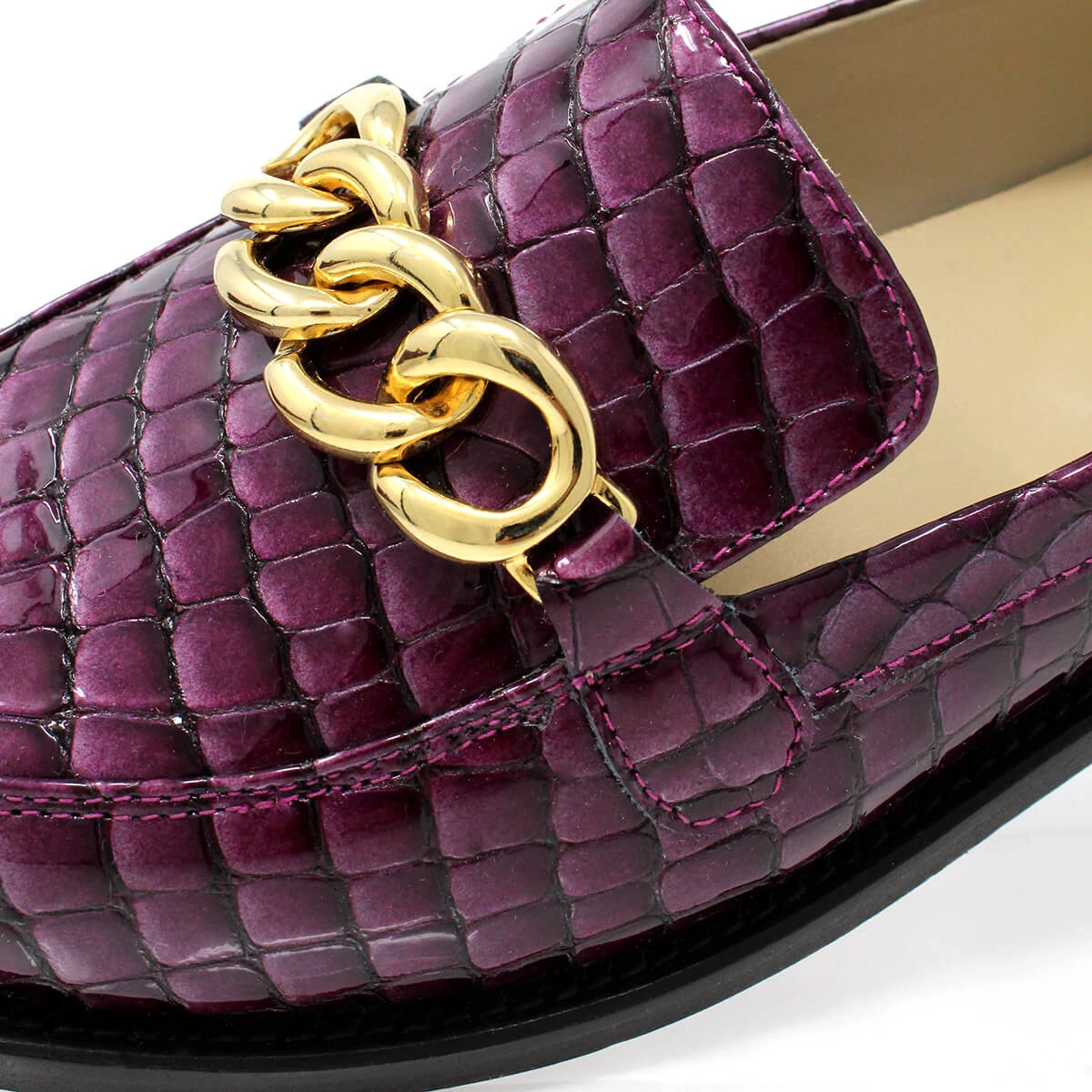 CONY - Charol Malva Regina Romero Zapato Mocasin De Piso Para Dama En Piel - Imagen 8