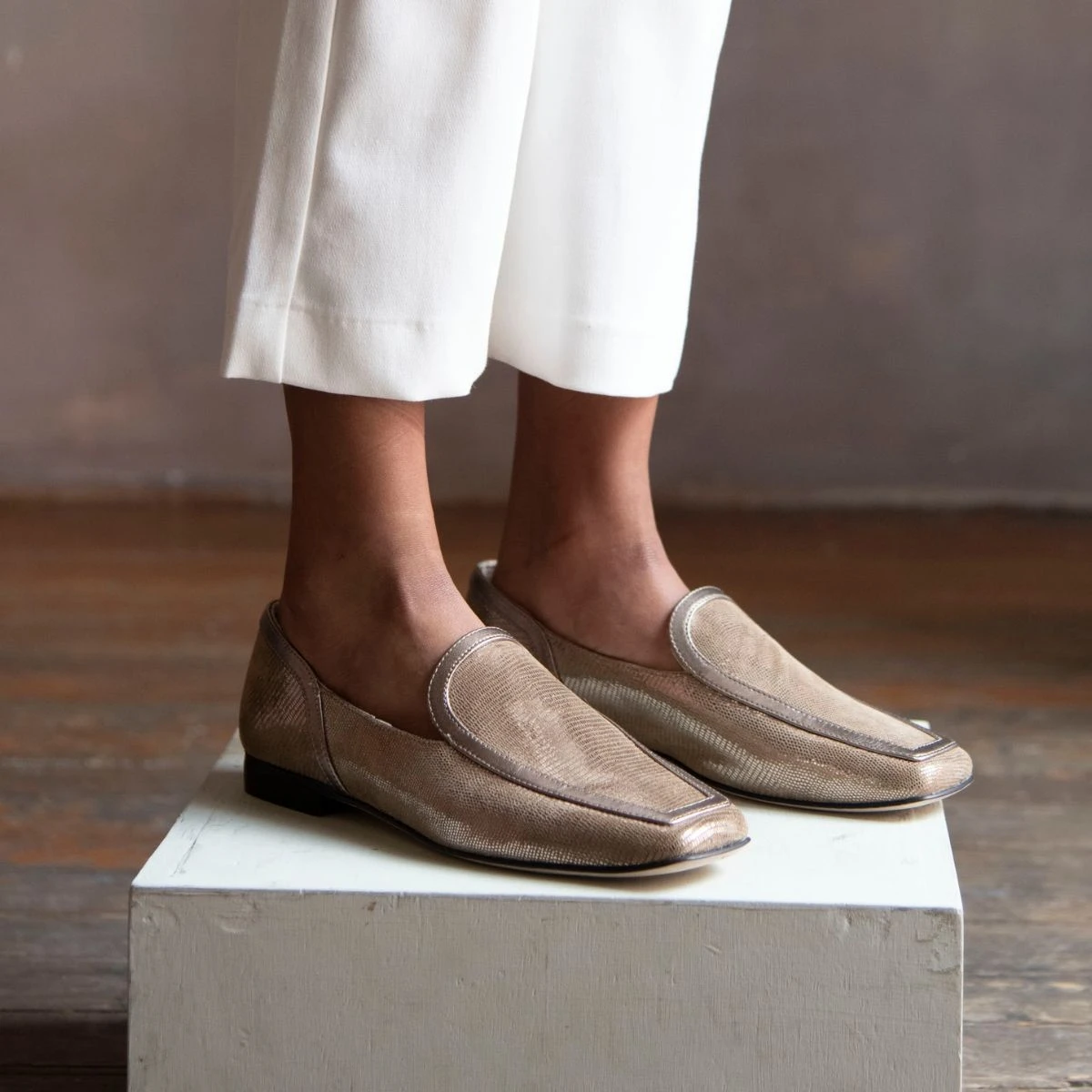 CORA - Seda Regina Romero Zapato Mocasin De Piso Para Dama En Piel - Imagen 2