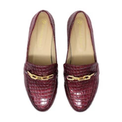 RUBY - Charol Granada Regina Romero Zapato Mocasin De Piso Para Dama En Piel -Ofertas Pasos Y Bolsos Tienda Regina Romero zapato mocasin de piso Ruby croco granada piel 2