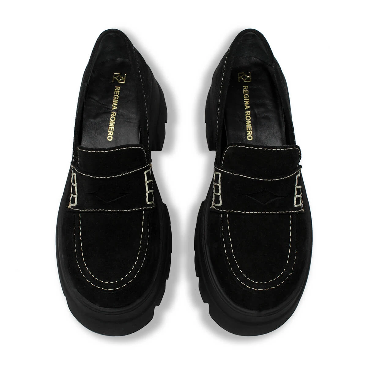 LOVE 65 - Ante Negro Regina Romero Zapato Bostoniano Urbano Sport Para Dama En Piel 3 LOVE 65 - Ante Negro Regina Romero Zapato Bostoniano Urbano Sport Para Dama En Piel - Imagen 3