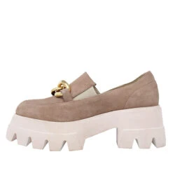 RAQUEL 65 - Gamuza Palo De Rosa Regina Romero Zapato Bostoniano Urbano Sport Para Dama En Piel -Ofertas Pasos Y Bolsos Tienda Regina Romero zapato mocasin plataforma Raquel rosa piel 4