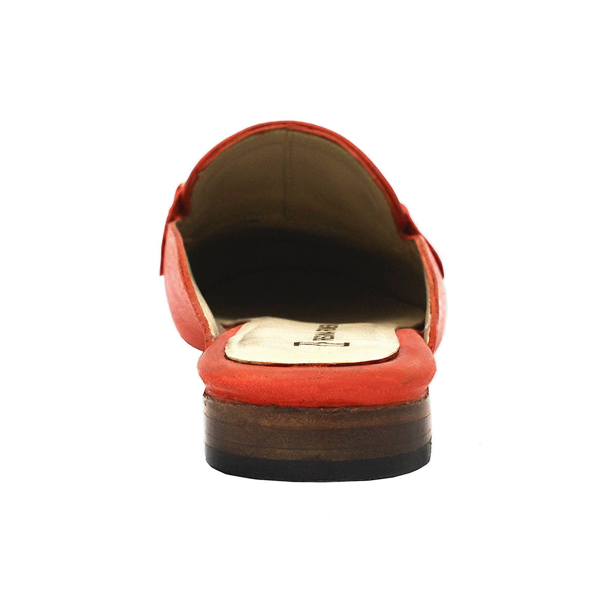 CINDY - Naranja Regina Romero Zapato Flat Mule De Piso Para Dama En Piel 5 CINDY - Naranja Regina Romero Zapato Flat Mule De Piso Para Dama En Piel - Imagen 5