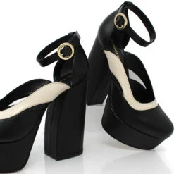 DESIRE 135 - Negro Y Latte Regina Romero Zapato Plataforma Tacon Alto Para Dama En Piel -Ofertas Pasos Y Bolsos Tienda Regina Romero zapato plataforma Desire negro latte piel 7