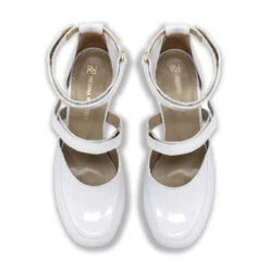 JETSON 95 - Charol Blanco Regina Romero Zapato Sandalia Plataforma Tacon Alto Para Dama En Piel -Ofertas Pasos Y Bolsos Tienda Regina Romero zapato plataforma Jetson blanco charol 2